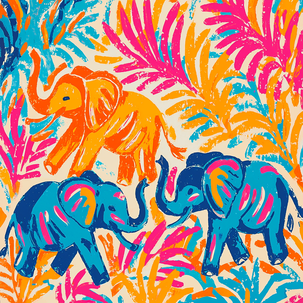 Henri Matisse Inspired Dance Of The Elephants Paint By Color