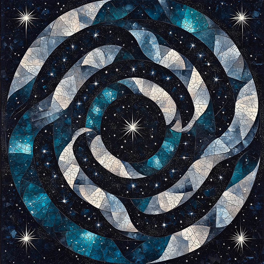 M.C. Escher Inspired Celestial Tesserae DIY paint by numbers