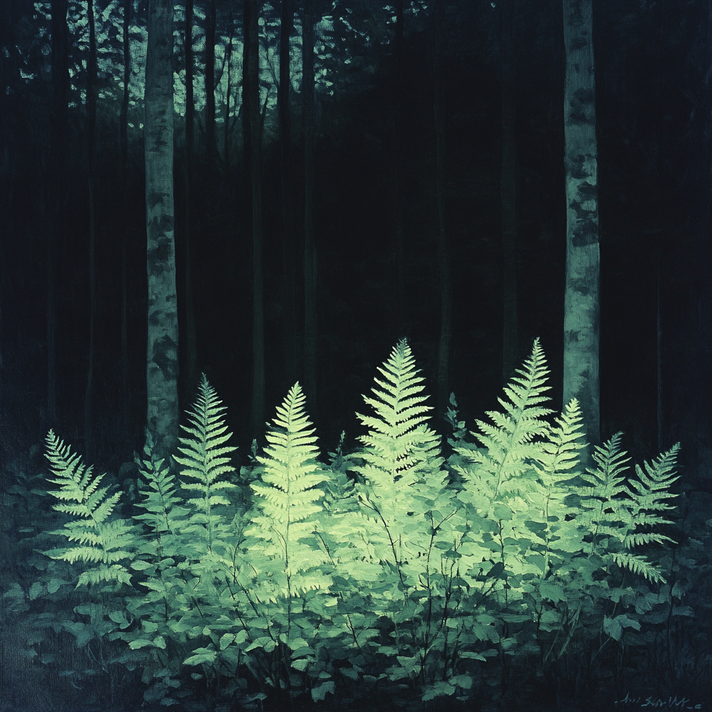 Caravaggio Inspired Twilight Ferns Paint by numbers art