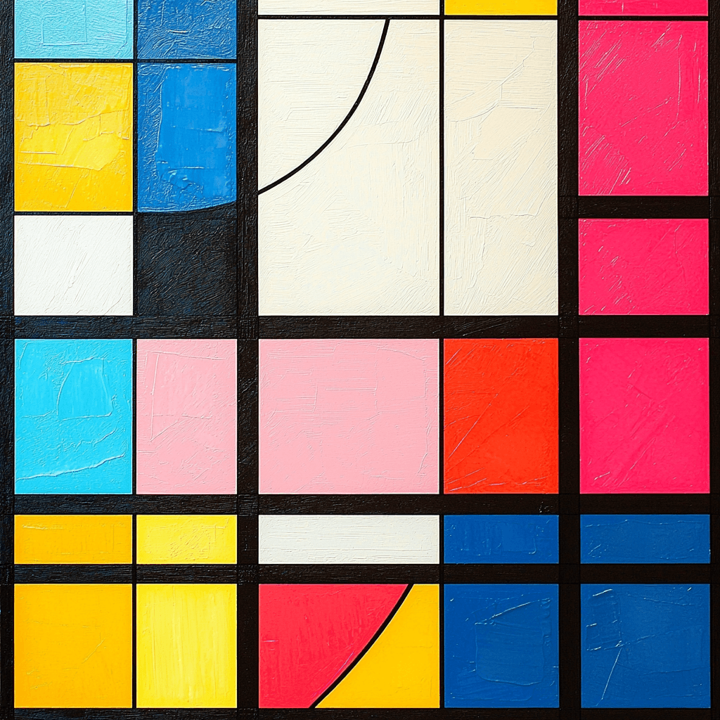 Piet Mondrian Inspired Dynamic Geometries DIY Paint By Numbers