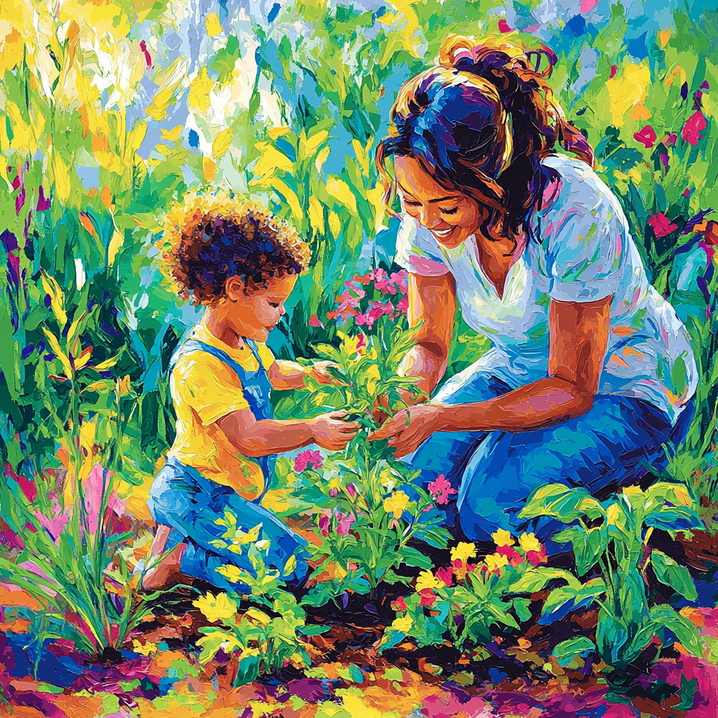 Happiness In The Garden Painting Number Kit
