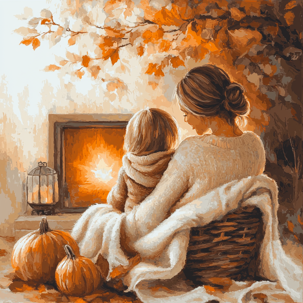 A Cozy Winter Evening Painting Number Kit