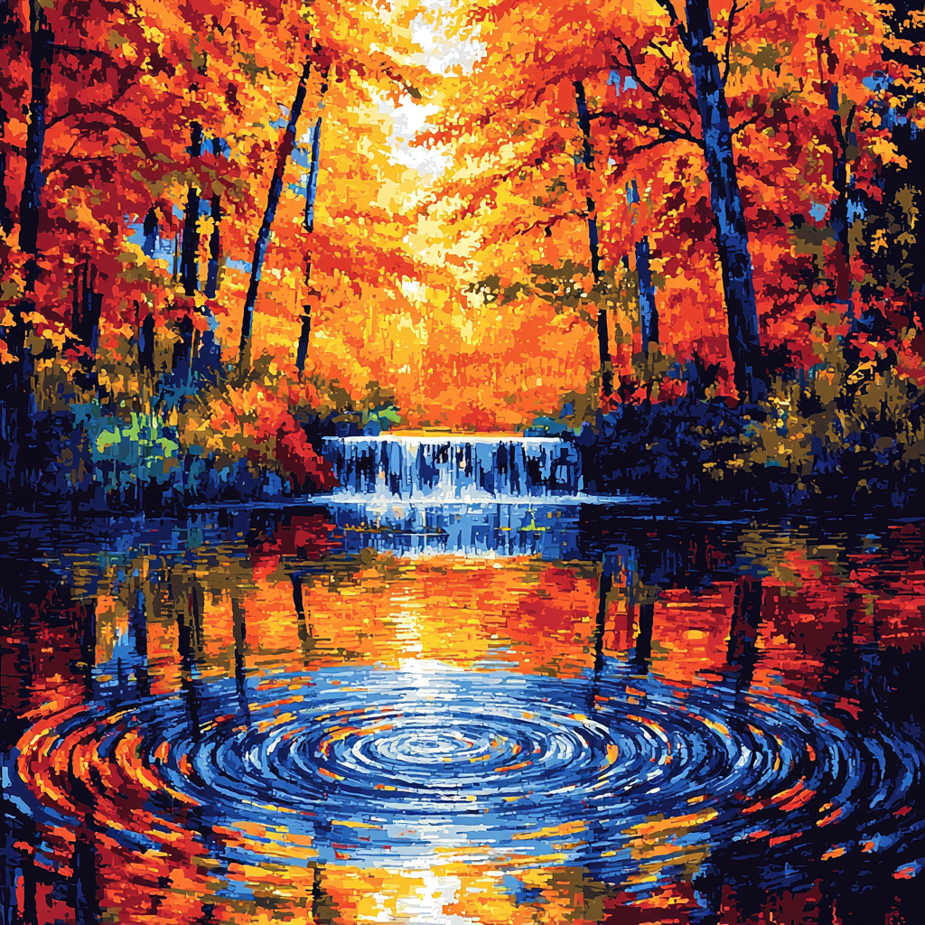 Georges Seurat Inspired Cascading Spectrum Paint By Color