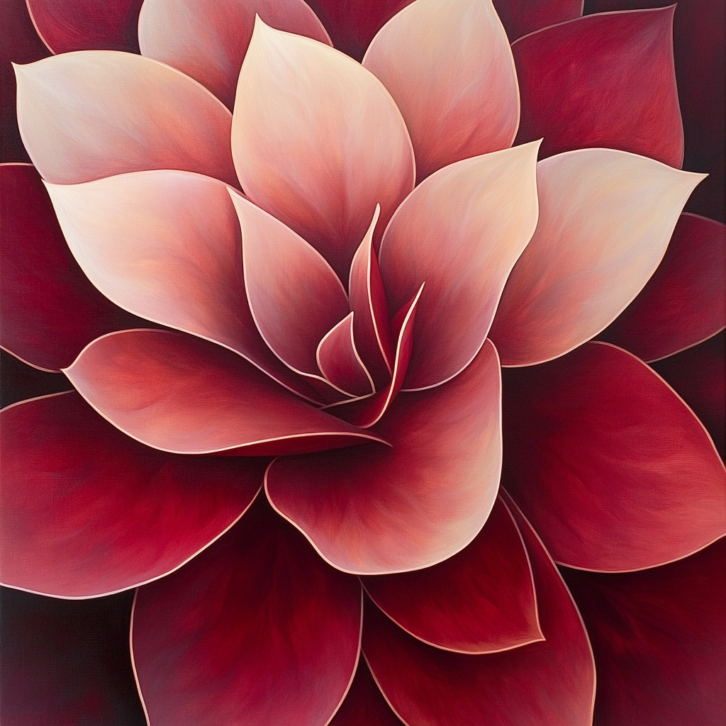 Georgia OKeeffe Inspired Enormous Red Petal Study painting number kit