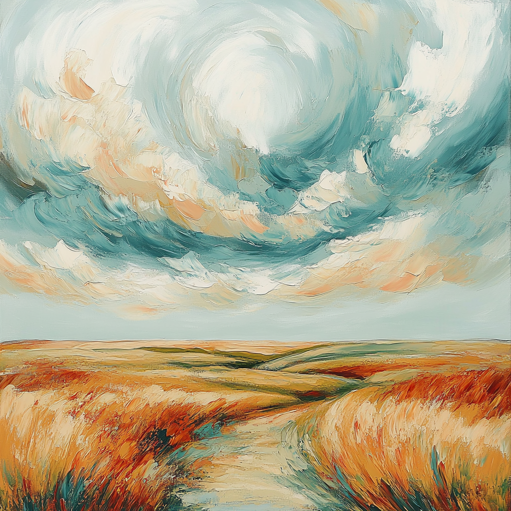 Edvard Munch Inspired Trembling Heathscape painting number kit