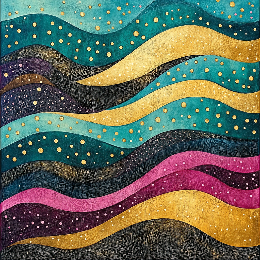 Yayoi Kusama Inspired Polka Aurora Field paint by number