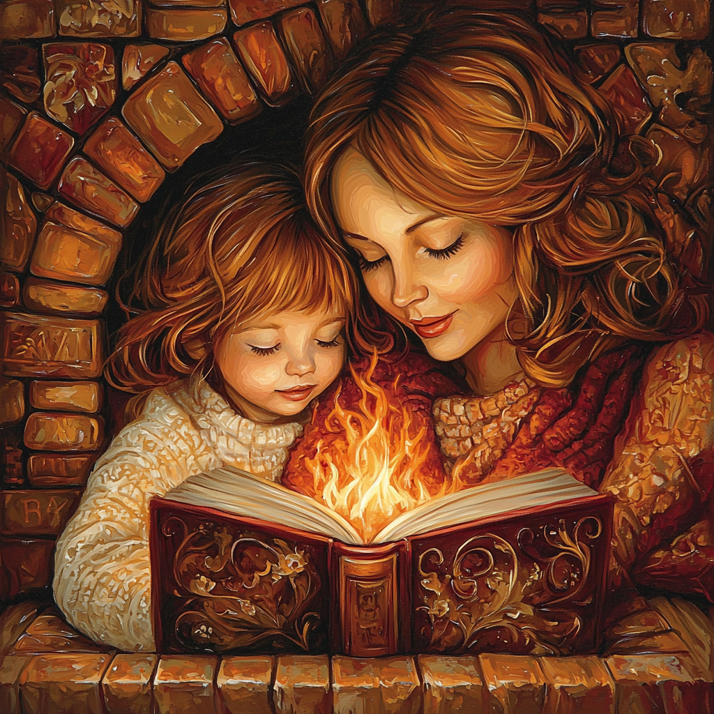 Tender Moments By The Hearth Numbered Painting Kits