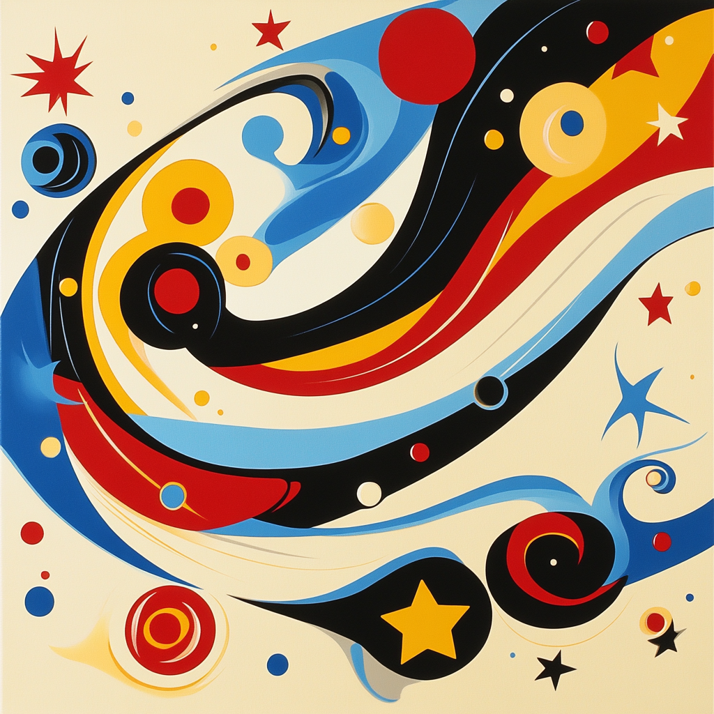 Joan Miró Inspired Celestial Symphony painting number kit
