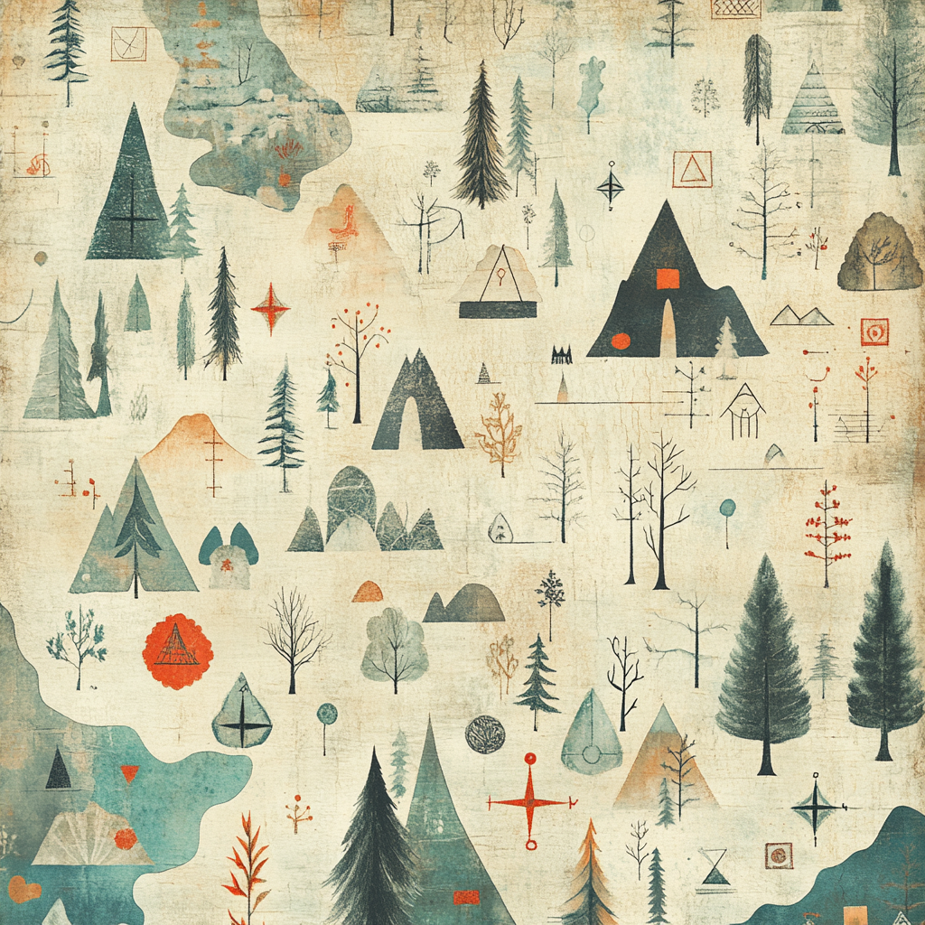 Klee Inspired Dream Map Paint by numbers art