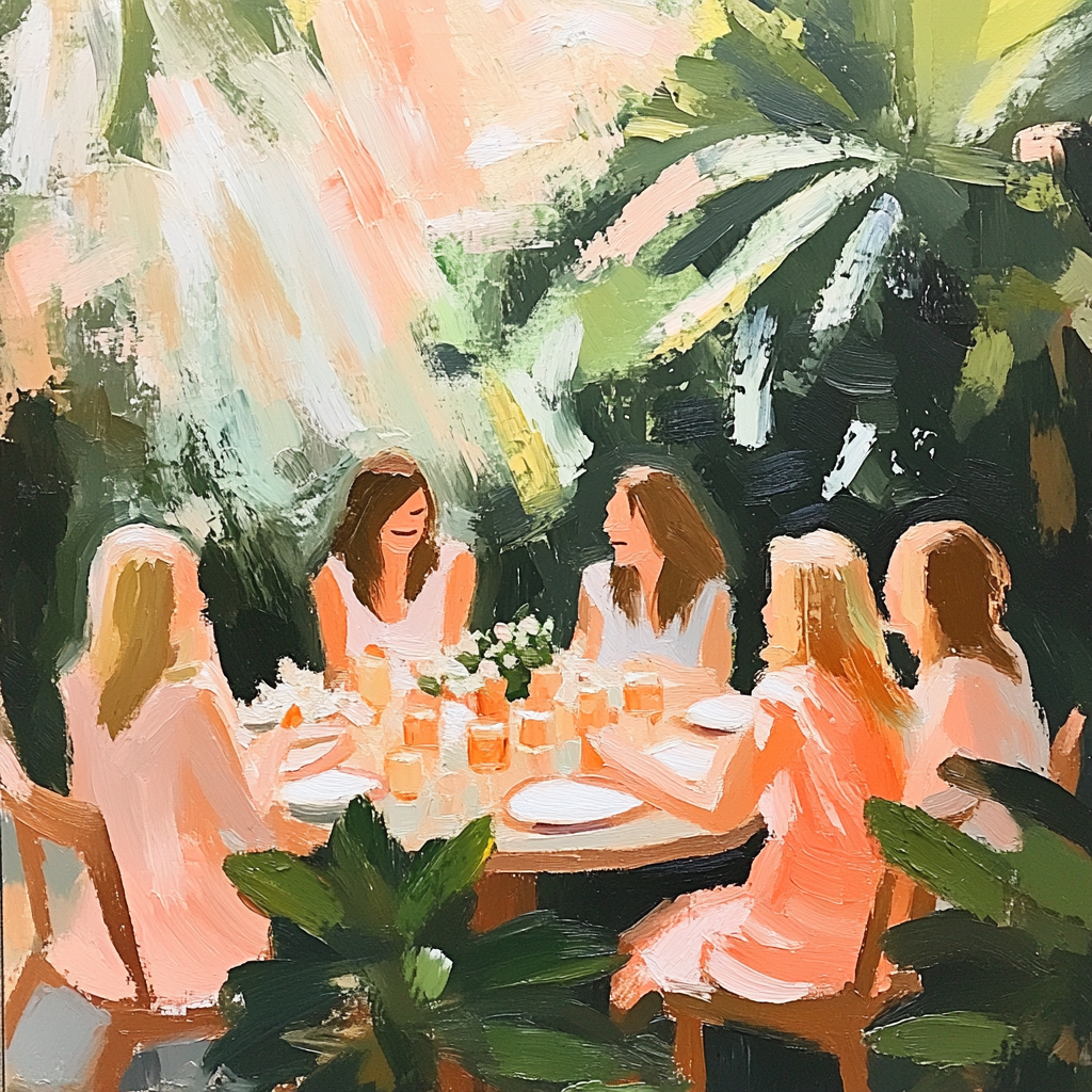 Renoir Inspired Garden Luncheon Paint by numbers art
