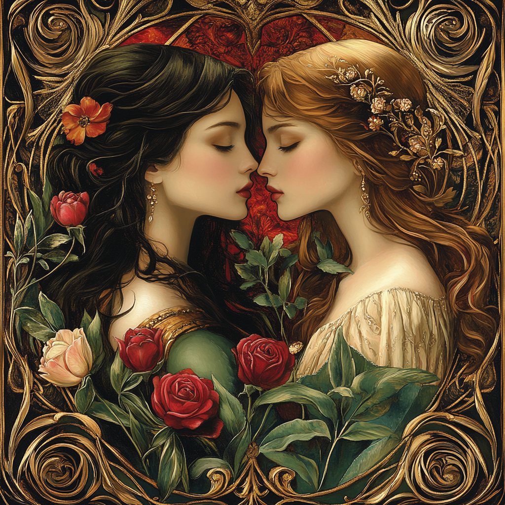 Klimt Inspired Golden Floral Mythology DIY paint by numbers