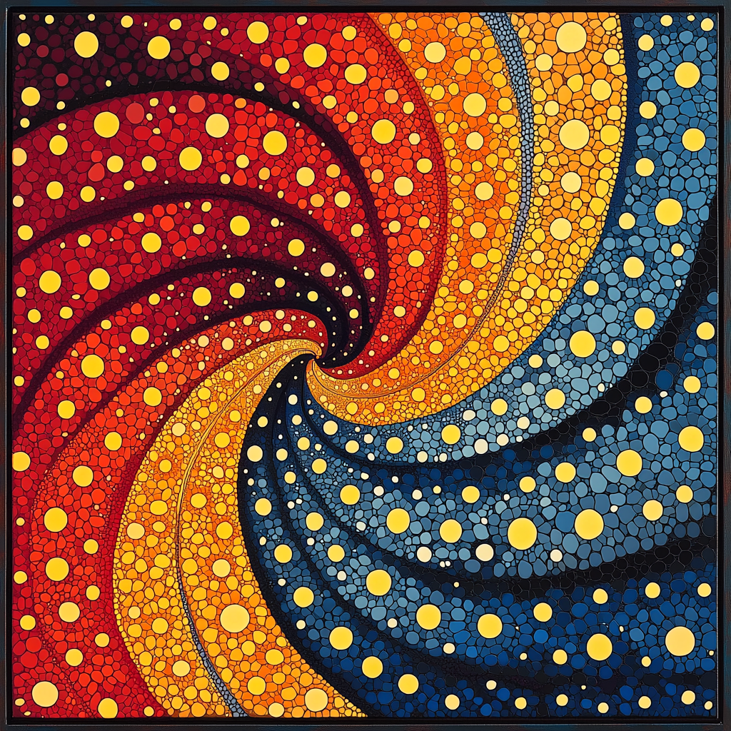Yayoi Kusama Inspired Fractal Universe Of Colors DIY Paint By Numbers