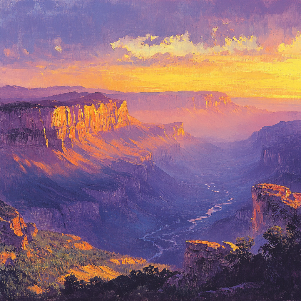 Turner Inspired Mountain Sunset painting number kit