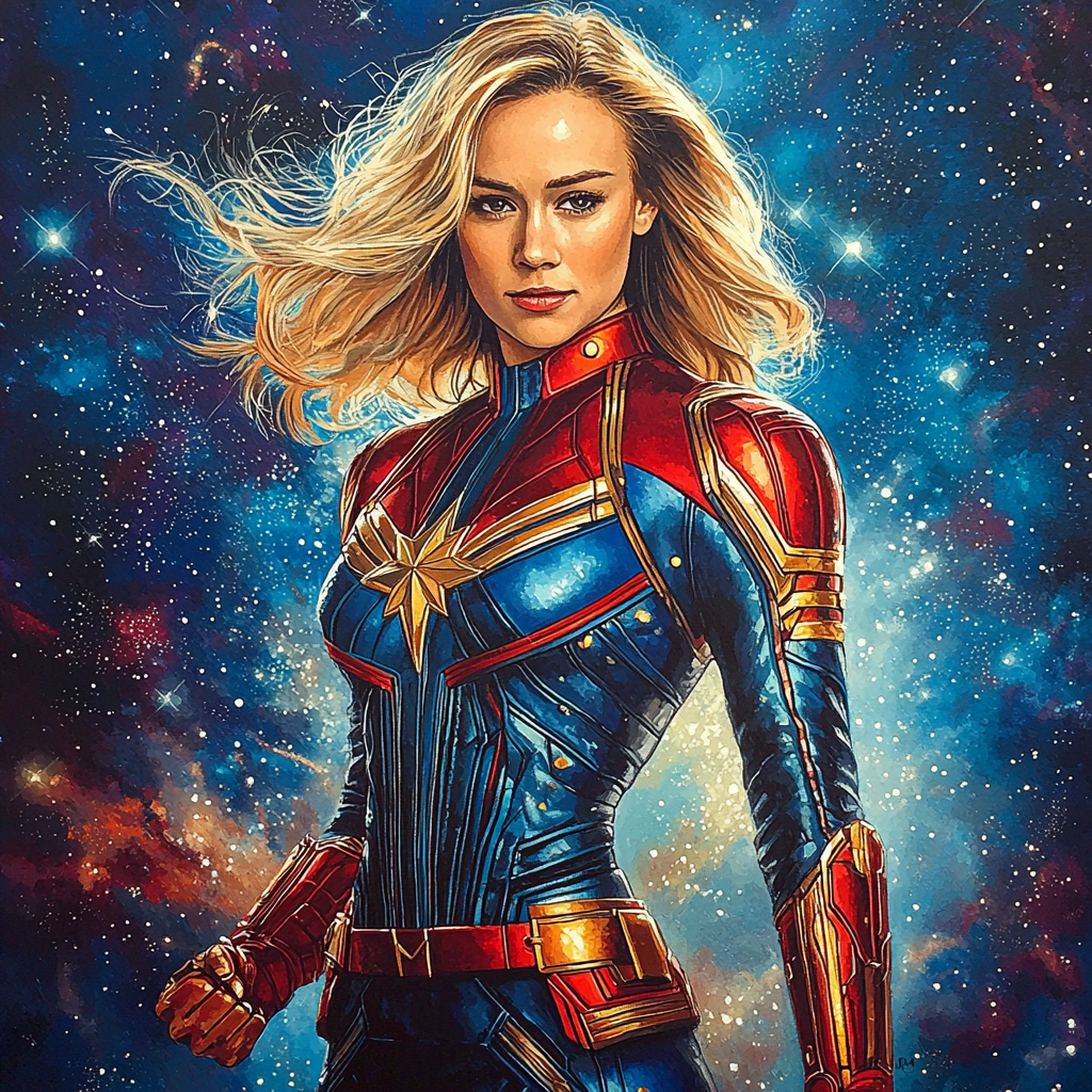 Brie Larson: Soaring High As Captain Marvel Painting Number Kit