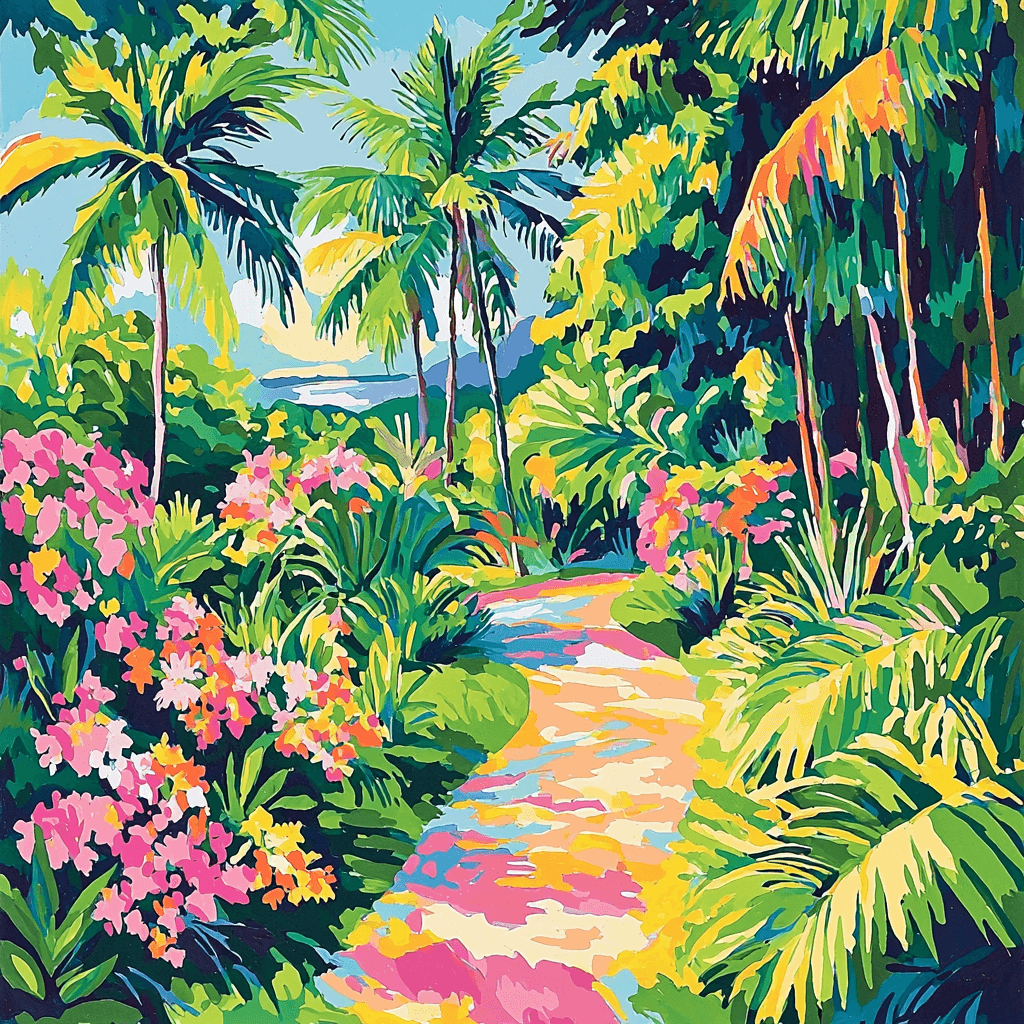 Paul Gauguin Inspired Tropical Oasis Paint By Color