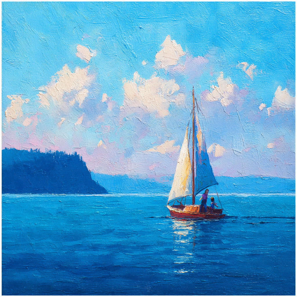 Sailing On Love's Journey Number Painting