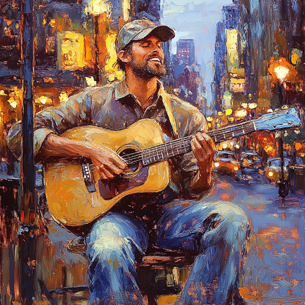 Sargent Inspired Street Musician DIY paint by numbers