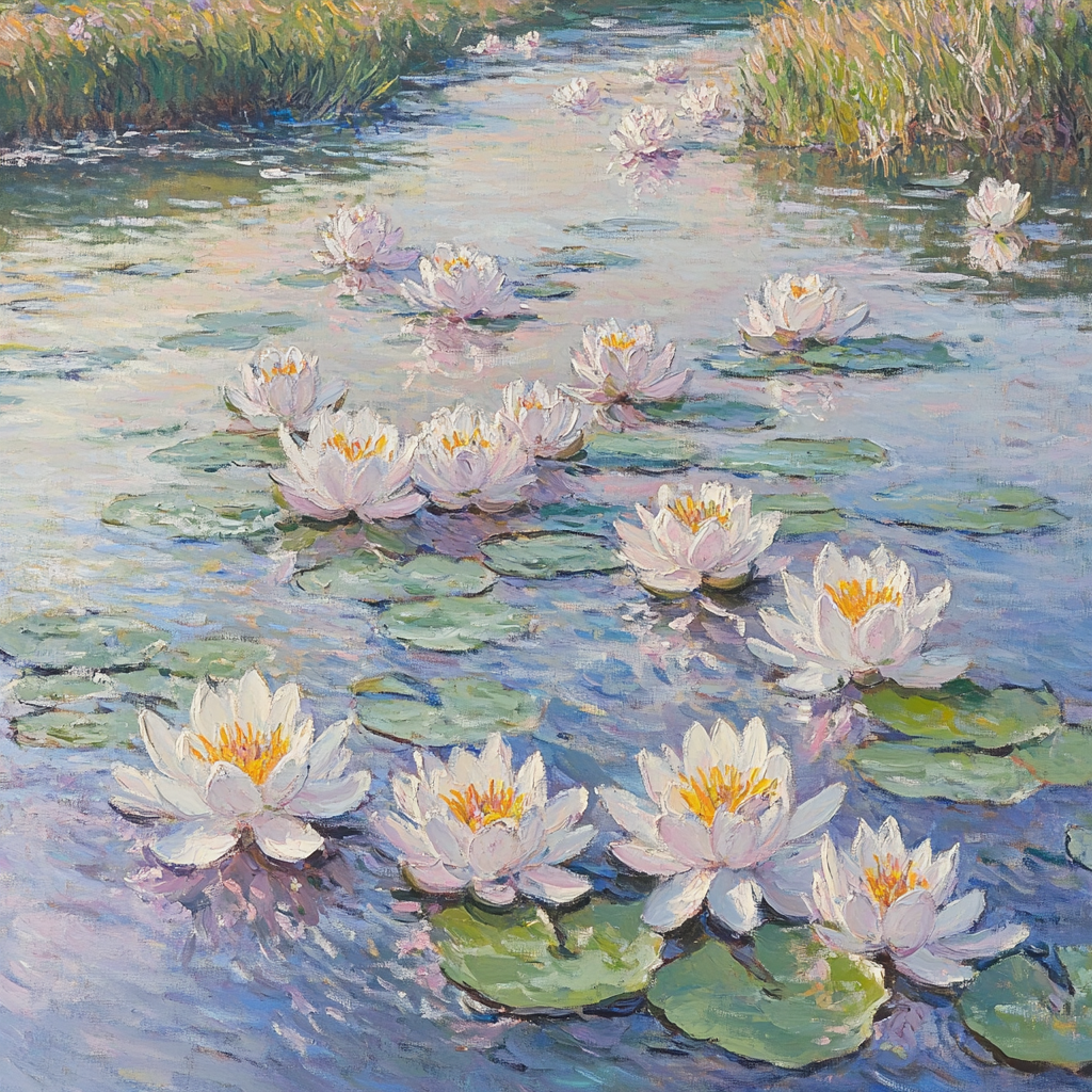 Claude Monet Inspired River With Water Lilies Painting by numbers kit