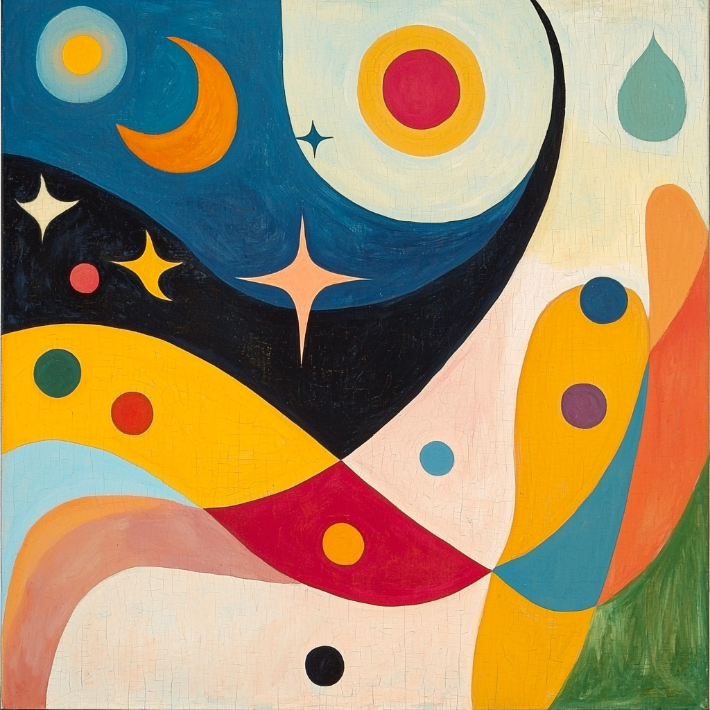 Joan Miró Inspired Imaginative Odyssey Paint By Color