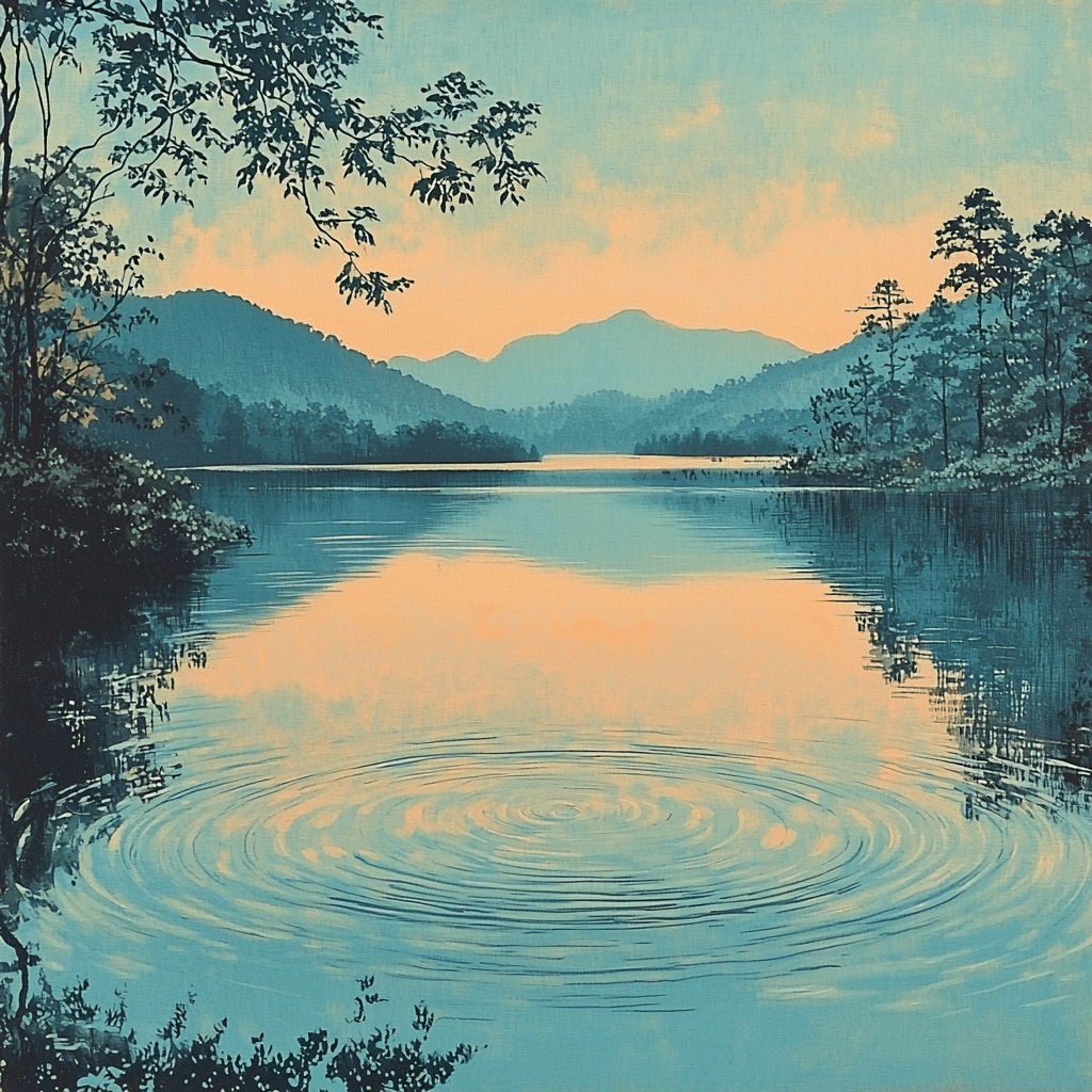 Utagawa Hiroshige Inspired Gentle Ripples Of Serenity Paint By Number