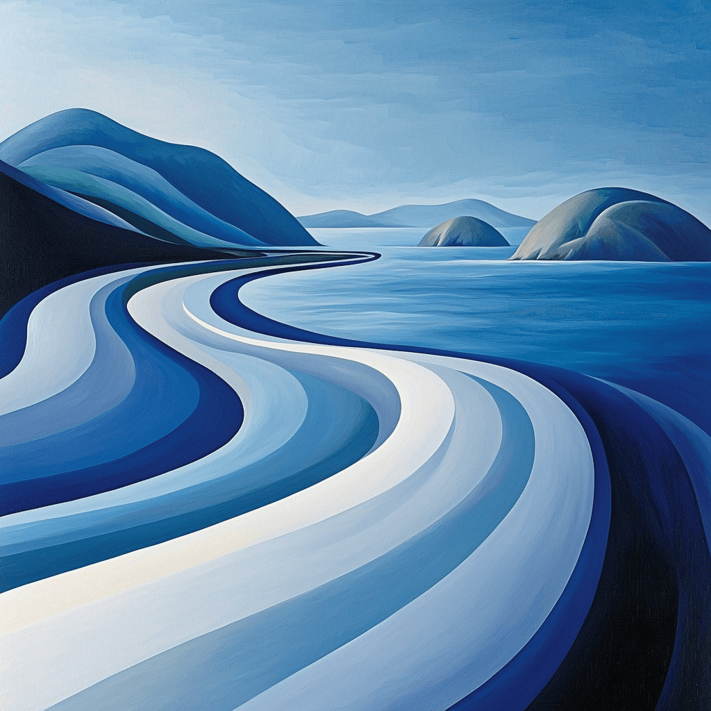 Barbara Hepworth Inspired Sculptural Coastal Serenity Paint By Numbers Kits