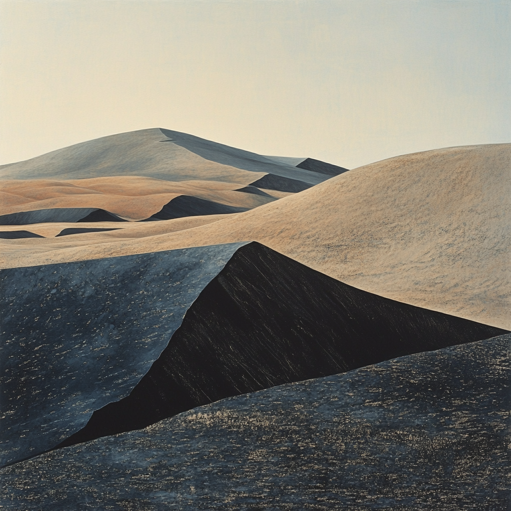 Michelangelo Inspired Obsidian Dune Number painting