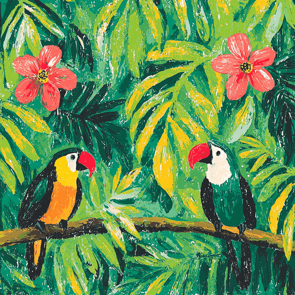 Henri Rousseau Inspired Charming Wildlife Wonders Painting Number Kit