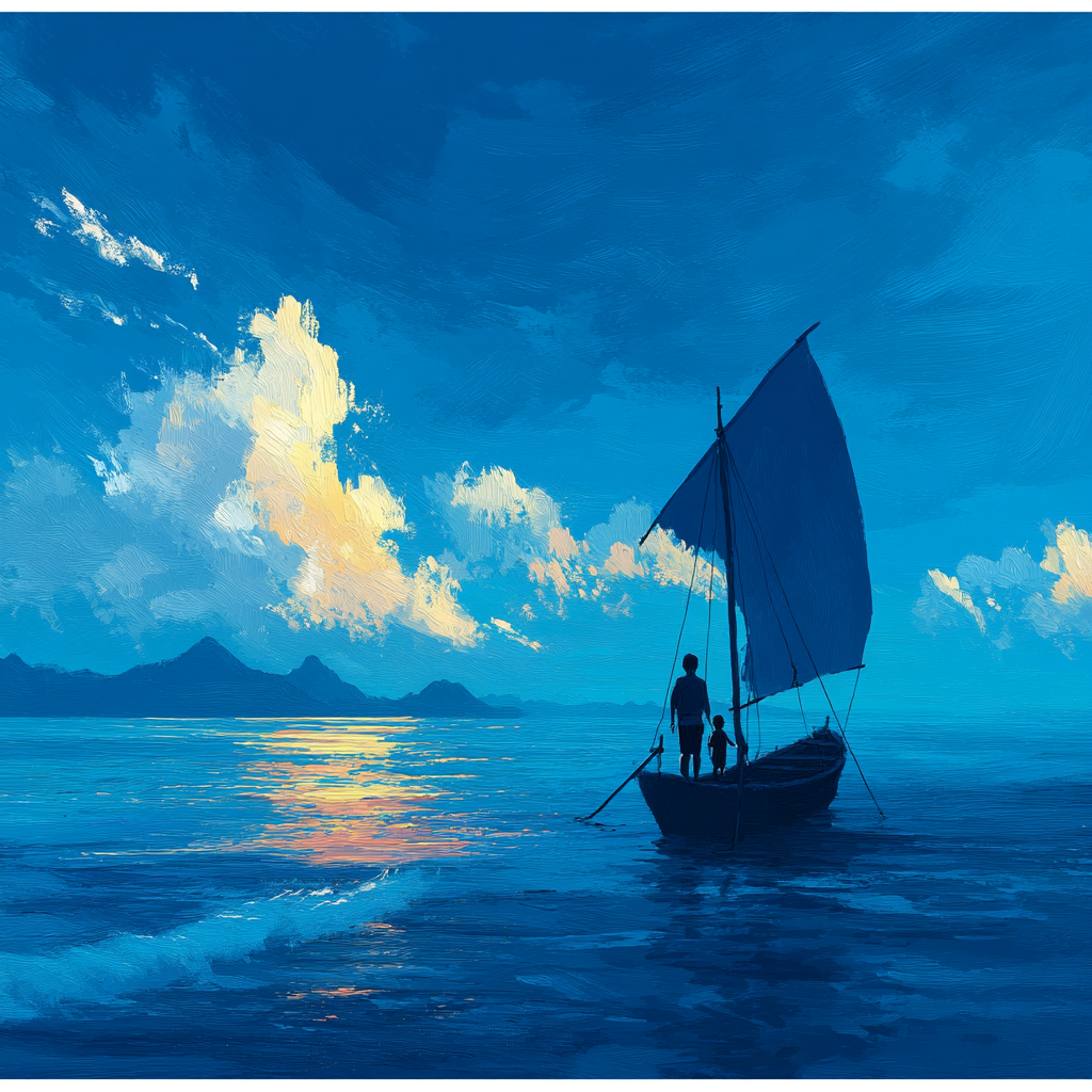 Sailing On Love's Waves Number Painting