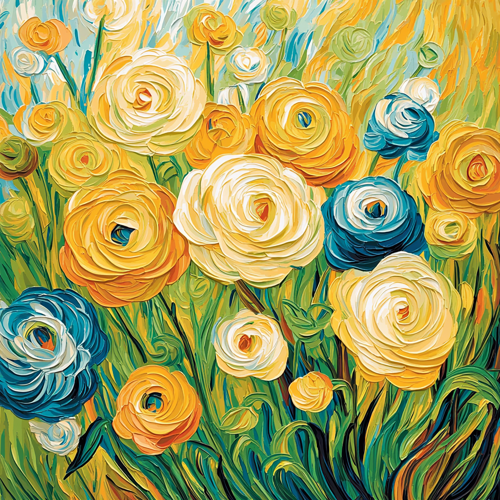 Vincent Van Gogh Inspired Vivacious Flora Paint By Numbers Art
