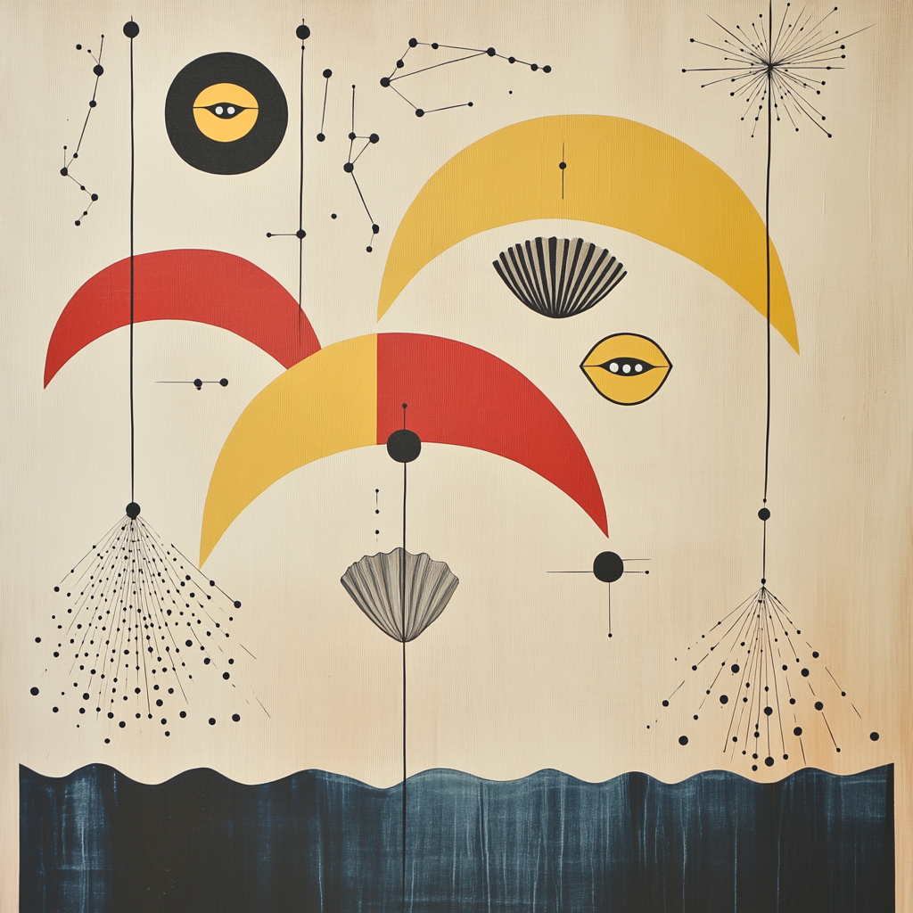 Joan Miró Inspired Dreaming Shells Paint by numbers art