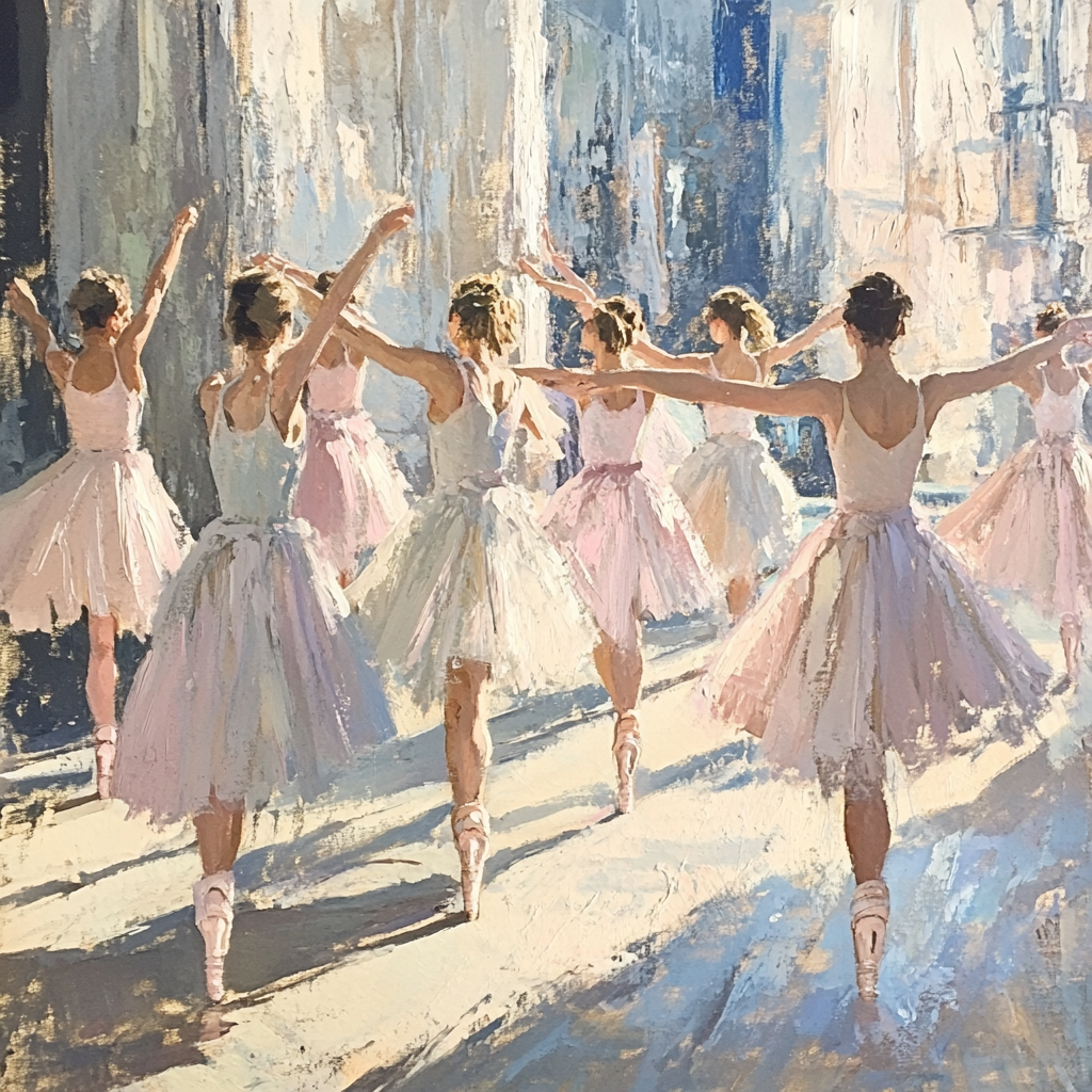 Edgar Degas Inspired Ballerina Rehearsal paint by numbers