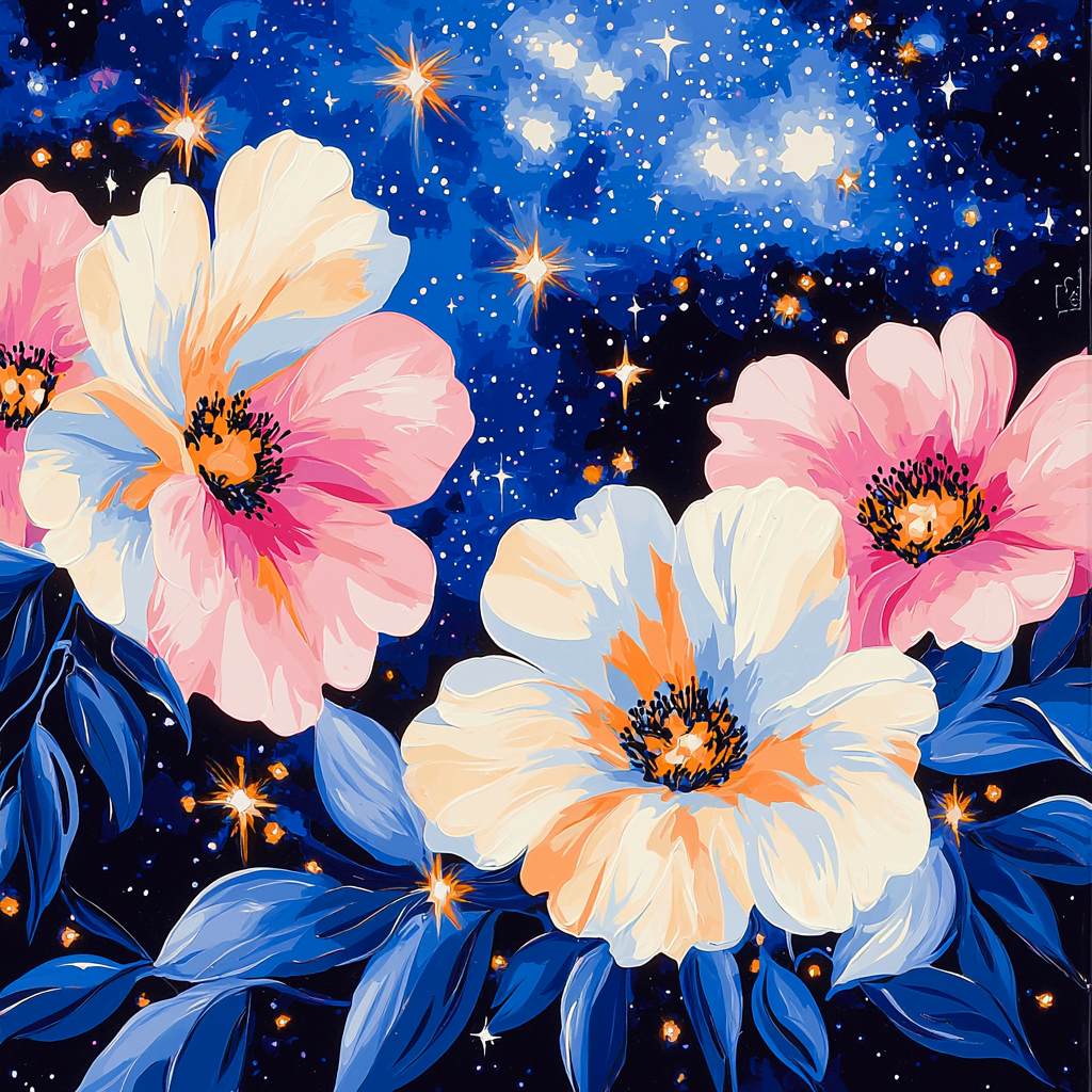 Georgia O'Keeffe Inspired Celestial Garden Wonders Painting By Numbers Kit