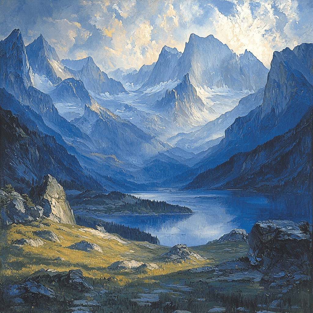 Albert Bierstadt Inspired Echoes Of Mountain Majesty Paint By Numbers