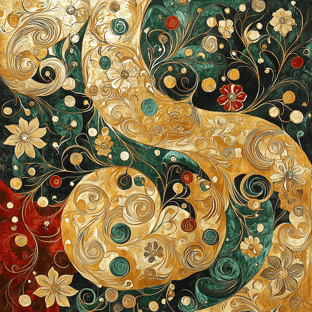 Gustav Klimt Inspired Golden Serenity Tapestry Painting By Numbers Kit