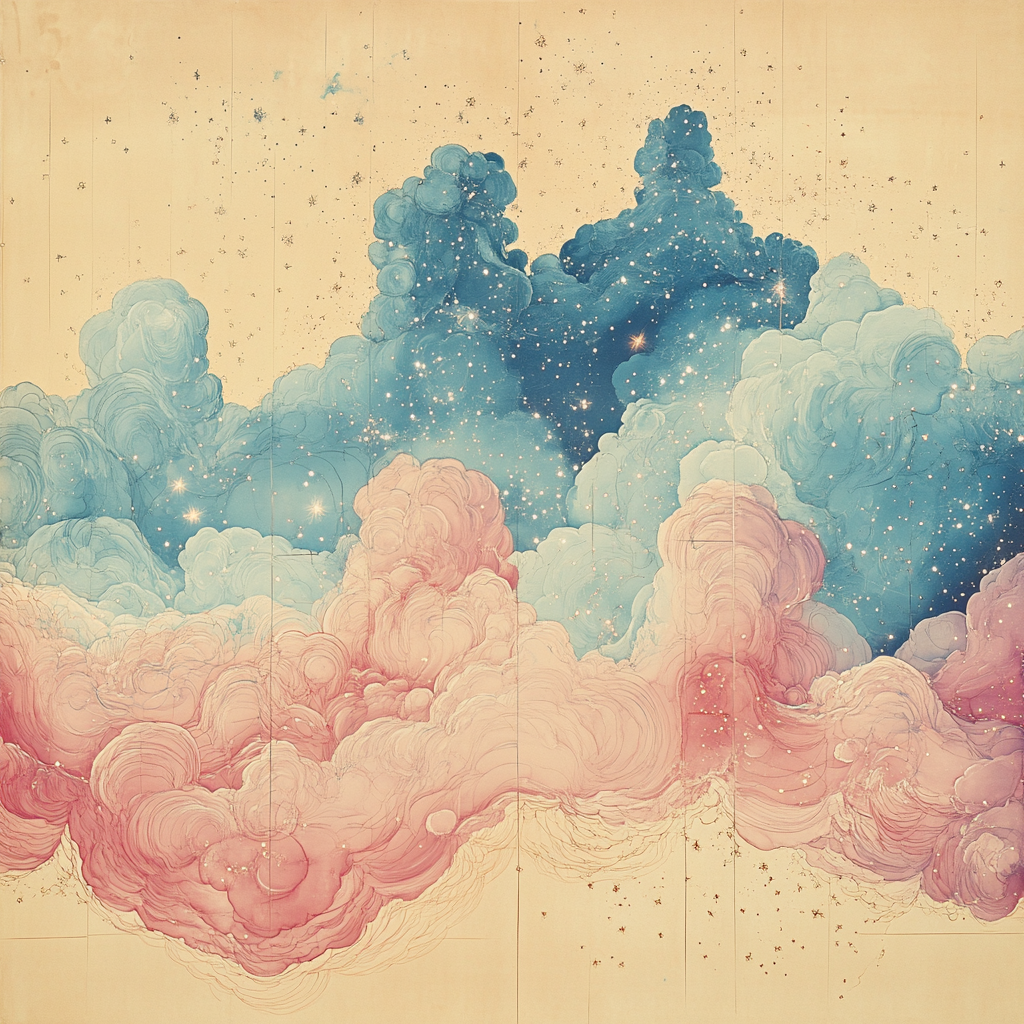 Leonardo Da Vinci Inspired Nebula Geometry Number painting