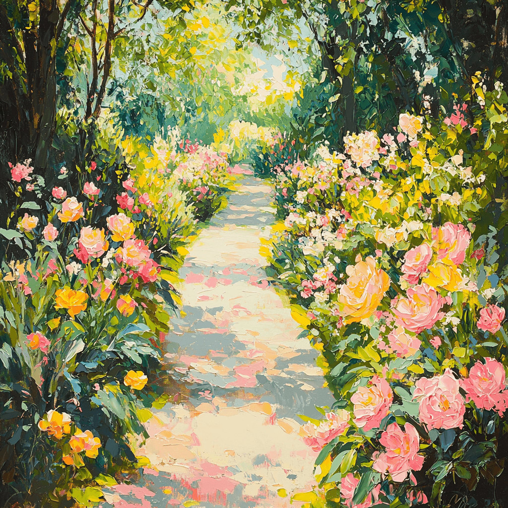 Claude Monet Inspired Joyous Garden Path Paint By Numbers Kits