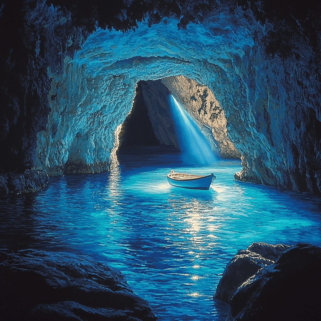 Capri Island's Blue Grotto - Italy Paint By Numbers Kits