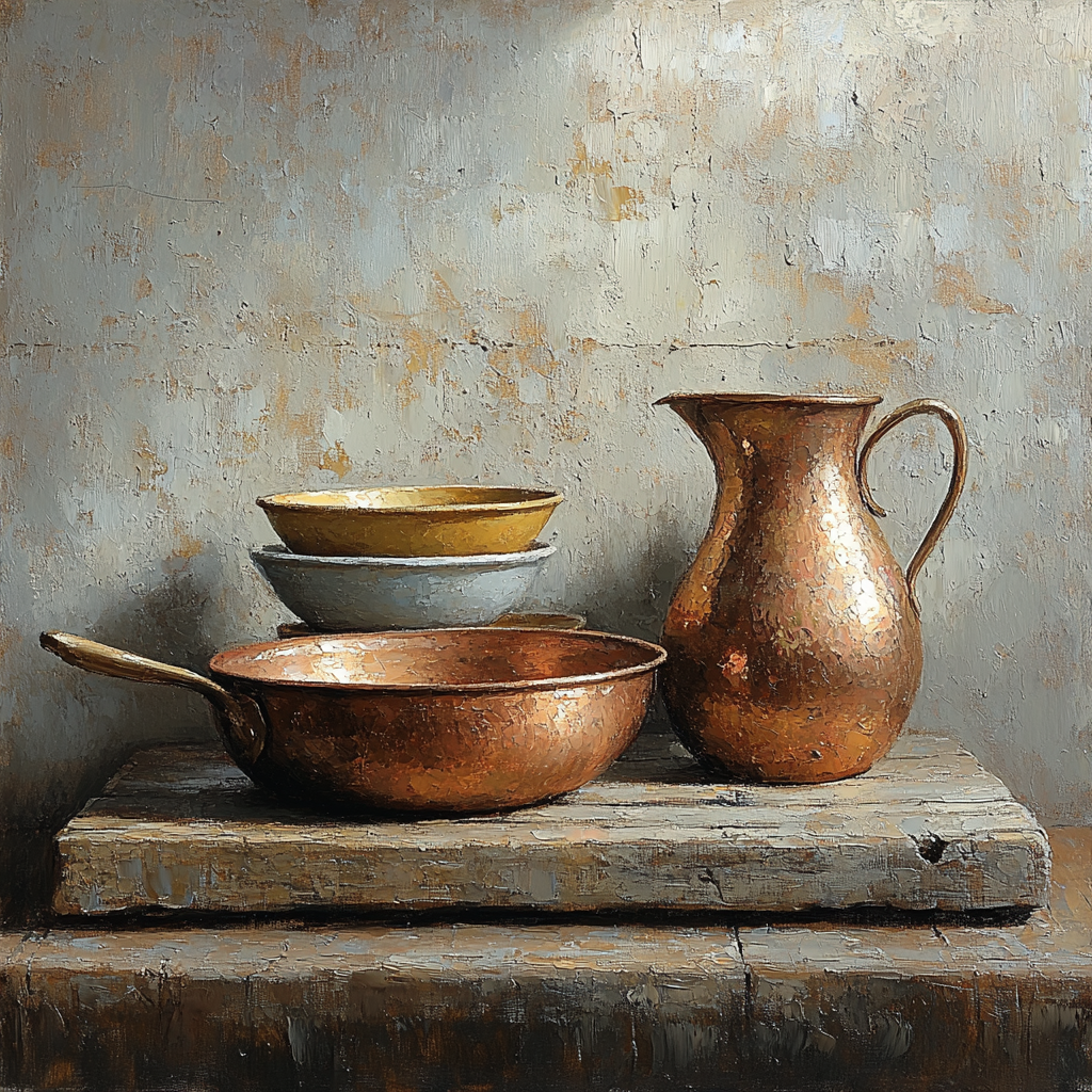 Diego Velázquez Inspired Ceramic Arrangement With Copper Painting by numbers kit