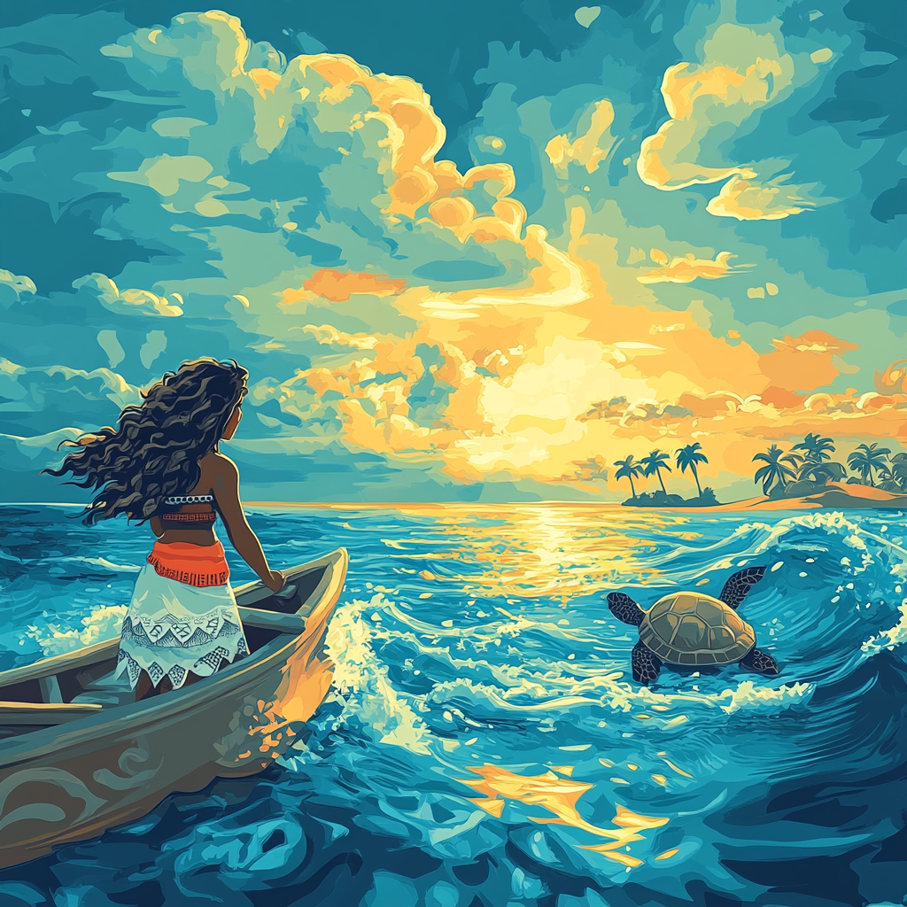Moana Ocean Horizon Journey Paint by numbers kits