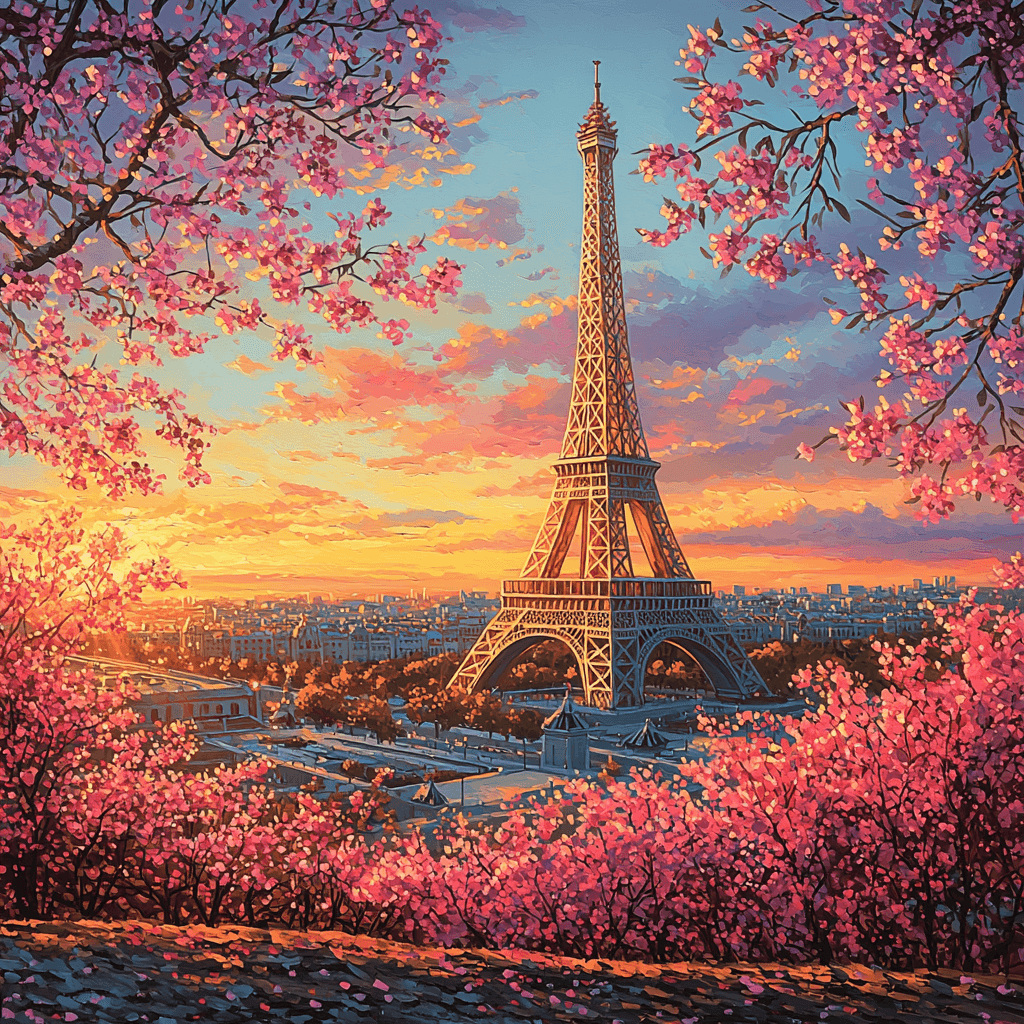 Eiffel Tower View Paint By Numbers