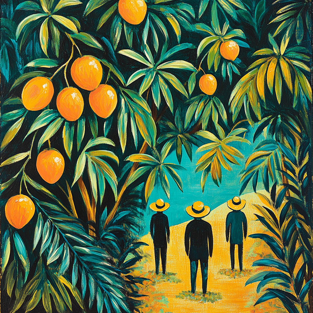 Gauguin Inspired Island Harvest paint by color