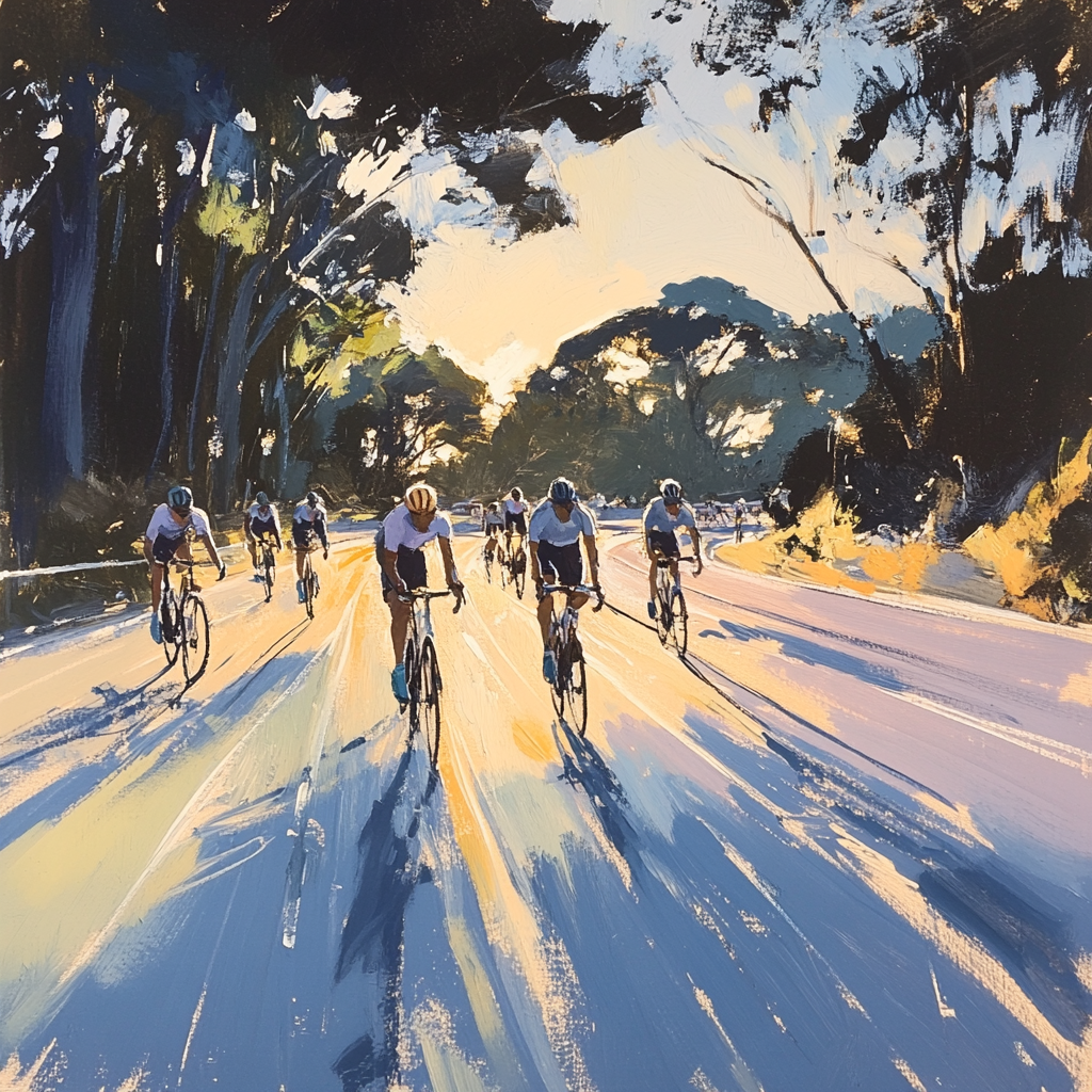 Edgar Degas Inspired Cyclists At Dusk paint by numbers