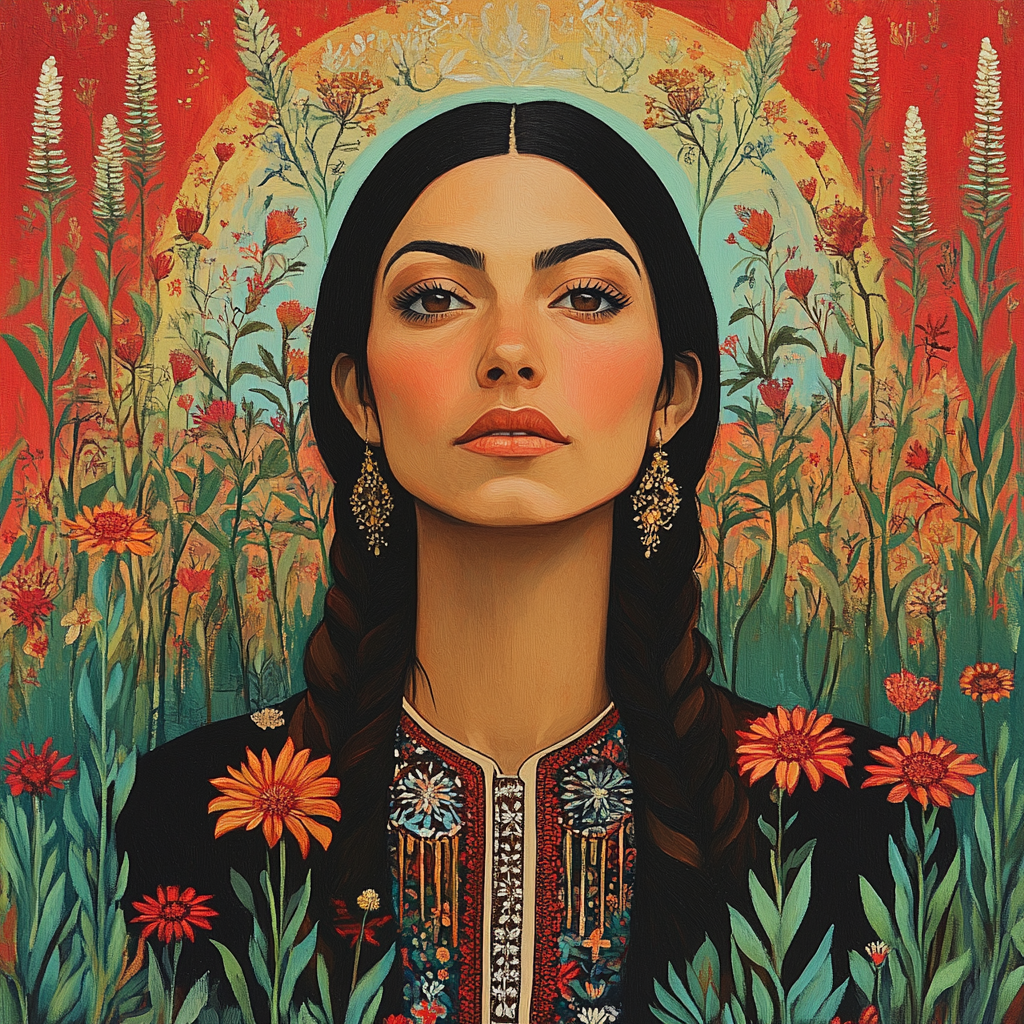 Frida Kahlo Inspired Desert Memory paint by numbers