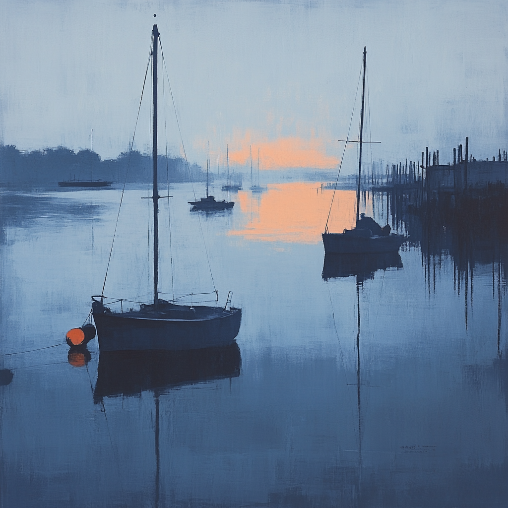 Edgar Degas Inspired Harbor Fog Harmonies paint by number