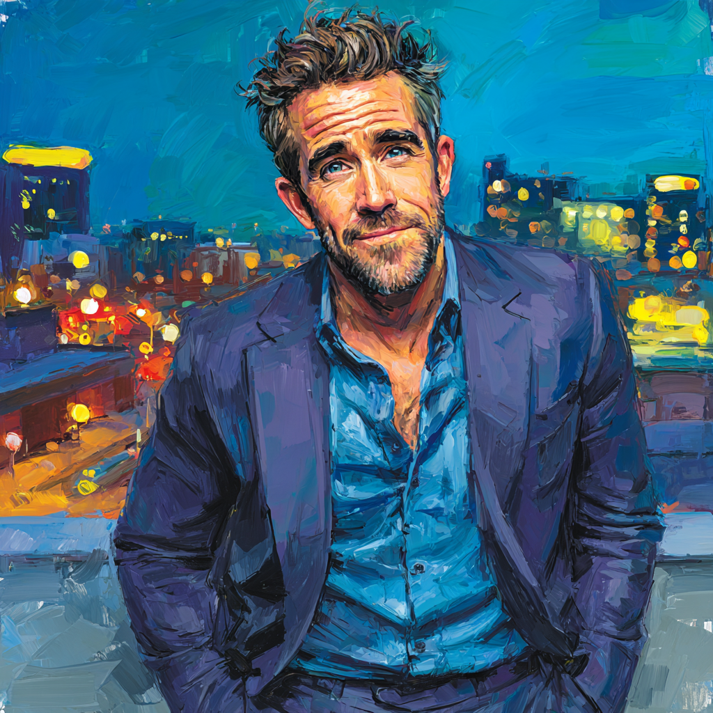 Ryan Reynolds Witty Maverick On The Edge paint by color