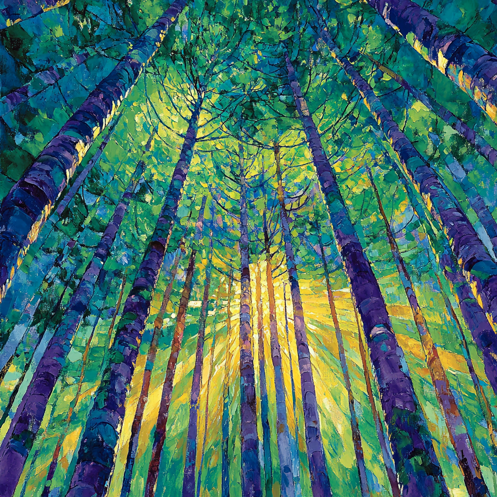 Emily Carr Inspired Swirling Canopy DIY paint by numbers