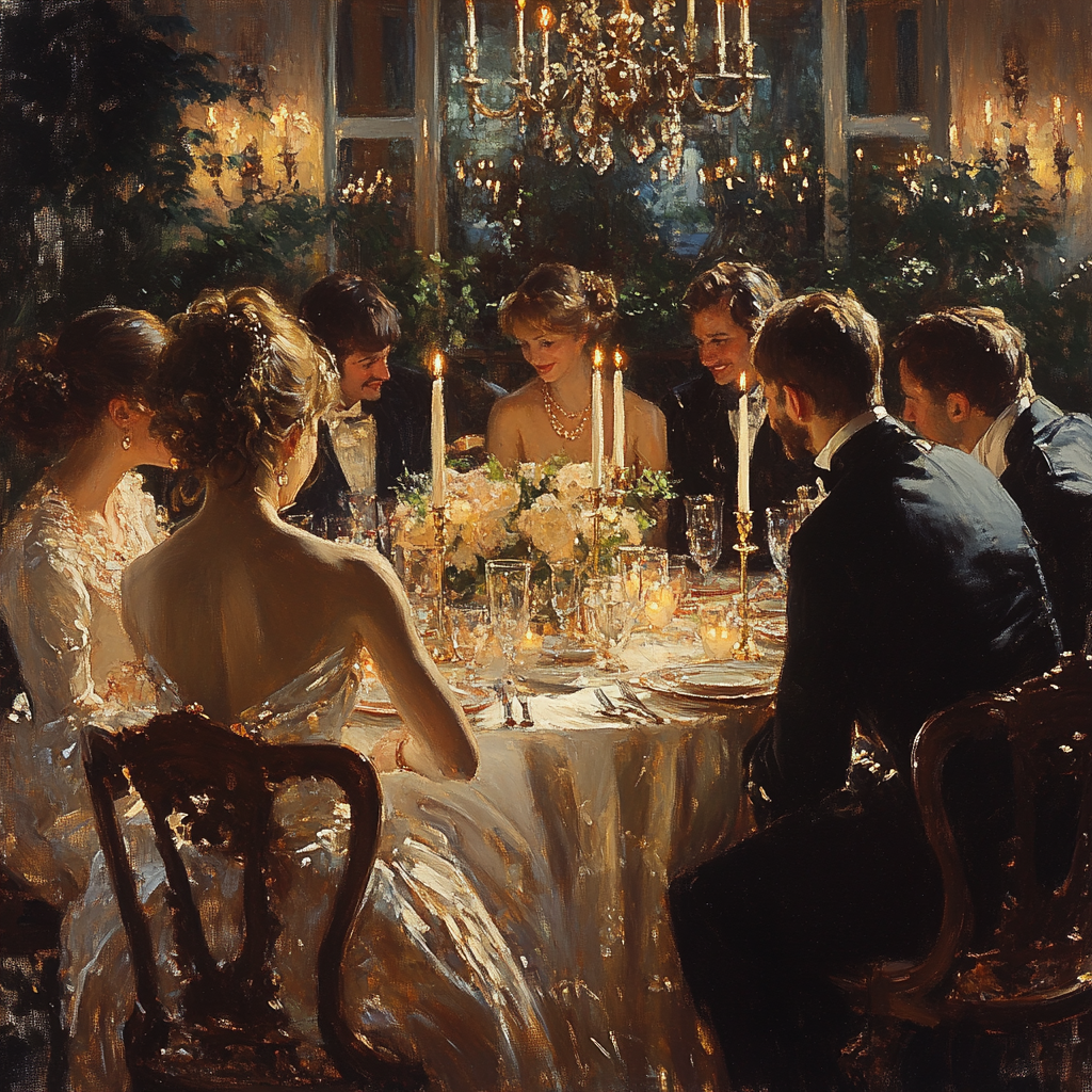 John Singer Sargent Inspired Evening Dinner Party Painting by numbers kit