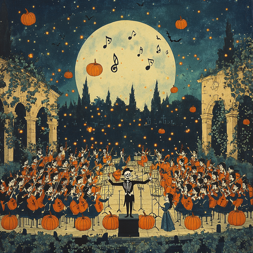 Nightmare Before Halloween Orchestra Numbered painting kits