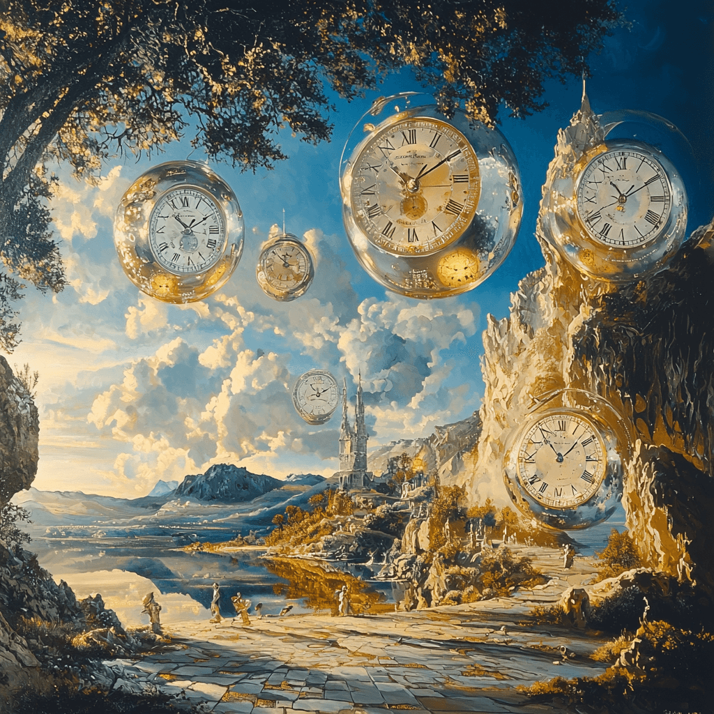 Salvador Dali Inspired The Journey Of Time Paint By Color