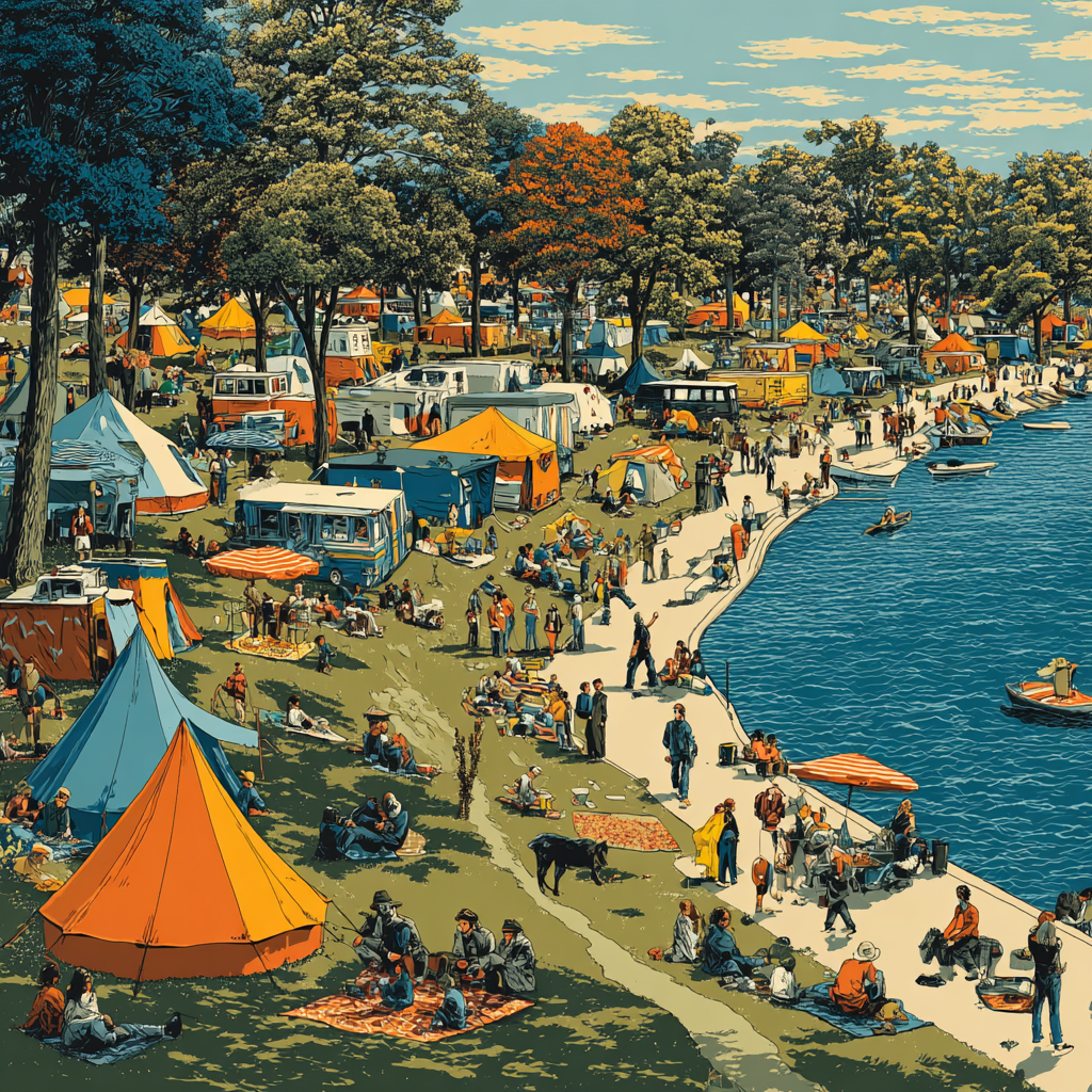 Mauerpark Flea Market Berlin Germany Sunday Crowd paint by numbers